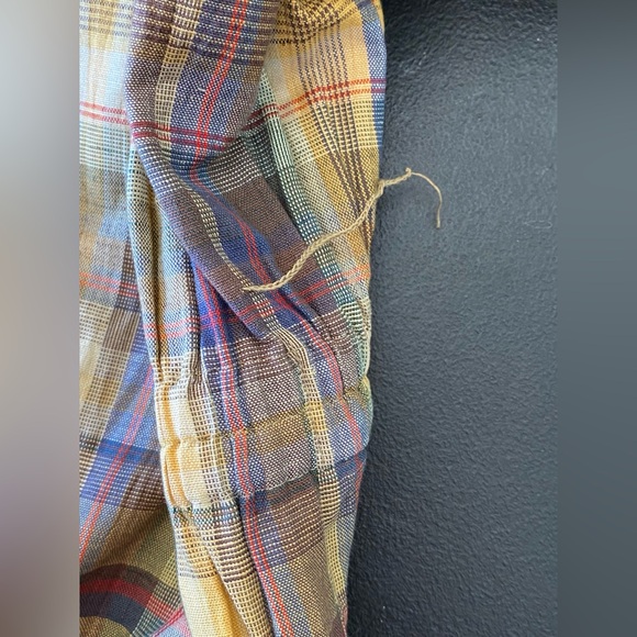 Vintage DAKS London Mustard Yellow Plaid Dress Medium - Picture 13 of 13